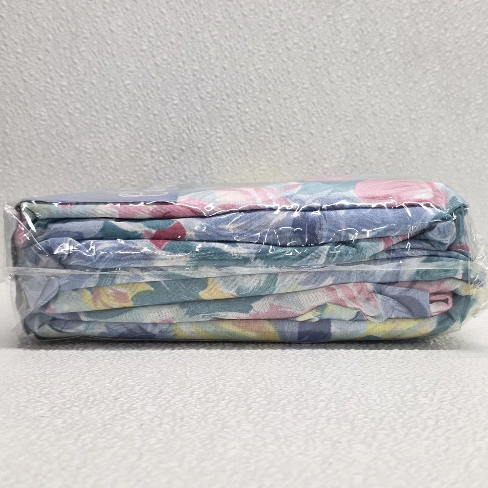 Vintage 90s Signature Pastel Floral 4 Piece Full Bed Set Deep PocketFitted